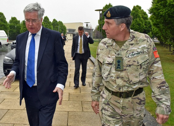 Rt Hon Michael FALLON MP Secretary of State for Defence visited Army HQ in Andover today to speak to senior officers on his plans for Defence over the next five years of Conservative Government. He was met by General Sir Nick Carter, Chief of General Staff. The Minister emphasised the need for the Army to remain 'ready' to deter against threats and protect the UK and our NATO allies. On the issue of reforms he said, 'The best outcome for me as Secretary of State is to say, we have what Defence needs'. The Secretary of State for Defence has overall responsibility for the business of the department providing strategic direction on policy, operations, acquisition and personnel matters, including: Operational strategy, including as a member of the National Security Council. Defence planning, programme and resource allocation international relations including lead for US, France and Saudi Arabia. Defence exports policy, including as chair of the cross-Government Exports Working Group, Nuclear programme and Communications. Pic- Richard Watt / MOD