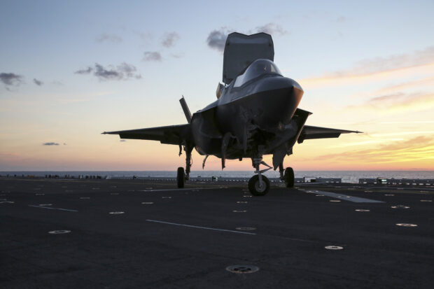 A group of Royal Navy and Royal Air Force personnel are currently at sea onboard USS WASP, joining American colleagues in the latest F-35B Lightning II fast jet trials. Lightning II is a STOVL aircraft: Short Take Off Vertical Landing. It will place the UK at the forefront of fighter technology, giving the RAF a true multi-role all weather, day and night capability, able to operate from well-established land bases, deployed locations or the Royal Navy's Queen Elizabeth Class Aircraft Carriers. (Marine Corps photo by Cpl. Anne K. Henry)