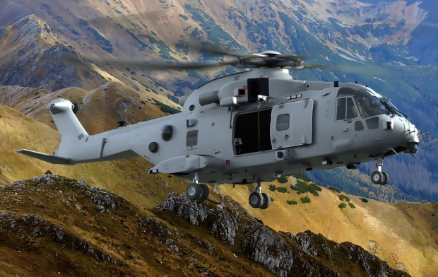 A computer generated image of a Merlin Mark 4 helicopter