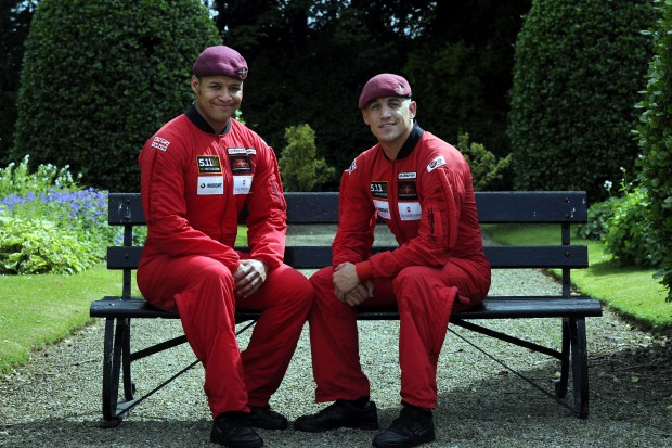 Red Devils Cpl Wayne Smallhouse (L) and Cpl Mark French (R). Photo credit: PA