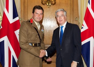Brigadier McMahon meets Defence Secretary Michael Fallon