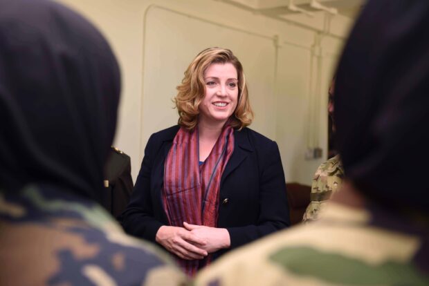 Pictured: Armed Forces Minister Penny Mordaunt MP, meeting female cadets at the Afghan National Army Officer Academy (ANAOA) in Kabul.    Afghanistans future security will be boosted by the work of the countrys first female officer cadets, Britains first female Armed Forces minister has said.    During her first overseas ministerial visit Penny Mordaunt MP witnessed the graduation of the cadets at the Afghan National Army Officer Academy (ANAOA) in Kabul today.    Since the end of combat operations in October, the focus of the UKs efforts in the country has been training and advising the Afghan National Defence and Security Forces (ANDSF), including leading the mentoring of Afghan instructors at the ANAOA.    The new female and male officers are the third intake of cadets to graduate since the academy opened in October 2013. Demonstrating the strength of performance, a female officer received the Duntroon Sword award for best cadet. Since the end of combat Operations in 2014, approximately 470 UK service personnel have remained in Afghanistan in non-combat roles assisting the Afghan government and Afghan National Defence and Security Forces (ANDSF).  As well as meeting Captain Thomas Bevan, a mentor at the ANAOA from her Portsmouth North constituency, Ms Mordaunt met the female officers after the graduation and saw the new accommodation buildings they have been based in. Later she visited 1 Royal Anglian personnel who are conducting security assistance duties in Kabul. Before arriving in Afghanistan the minister visited Bahrain, where she met Royal Navy personnel based in the Gulf kingdom and saw the new UK maritime headquarters building.