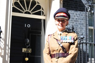 Lt Col Alison McCourt at Downing Street