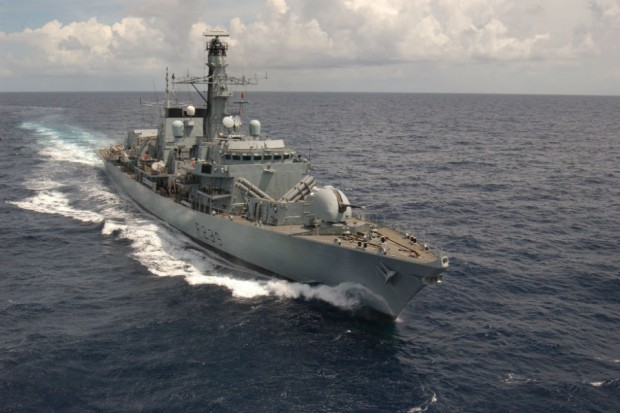 HMS Richmond has new powers to stop and detain suspected migrant smugglers and disable their vessels. The Type 23 frigate’s arrival comes after the adoption of United Nations Security Council Resolution (UNSCR) 2240 (2015) which gives her Commanding Officer the authority to conduct enforcement action on the high seas, including the boarding and seizing of boats suspected to be involved in migrant smuggling. Crown Copyright. 