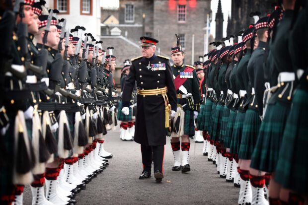 The Installation of the new Governor of Edinburgh Castle, Major General Mike Riddell-Webster.