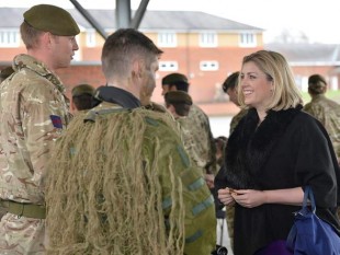 Armed Forces Minister, Penny Mordaunt MP, visited the Army garrison town of Aldershot to discuss the Strategic Defence and Security Review.