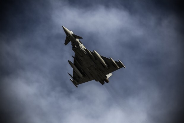 A XI Squadron Typhoon takes of at Langley Air Force Base, Virginia as part of Exercise Tri-Lateral 2015. The Royal Air Force, United States Air Force and the French Air Force have partnered up for the inaugural Trilateral Exercise at Joint Base Langley-Eustis. The exercise, hosted by the 1st Fighter Wing, took place from December 2nd  18th at Langley Air Force Base and focused on operations in a highly-contested operation environment through a variety of simulated adversary scenarios. The trilateral exercise gave an opportunity to train together in realistic counter-air and strike scenarios. More than 500 people were involved in the exercise, consisting of approximately 175 from the Royal Air Force, 225 personnel from the U.S. Air Force and 150 from the French Air Force.