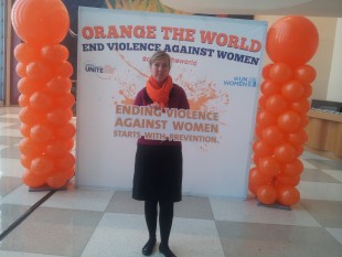Major Grimes at UN Womens Orange The World 25th Nov 2015 UN HQ New York