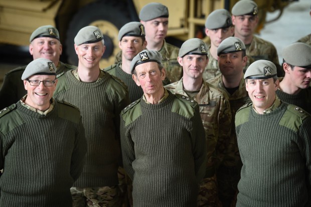 Photo caption:- His Royal Highness The Duke of Kent with soldiers and officers of the Royal Scots Dragoon Guards. HIS ROYAL HIGHNESS THE DUKE OF KENT VISITS THE ROYAL SCOTS DRAGOON GUARDS IN FIFE His Royal Highness The Duke of Kent paid a special visit to The Royal Scots Dragoon Guards today (Thursday 24 March 2016) at ‘Leuchars Station’ in Fife. Prince Edward, who is Deputy Colonel in Chief of the regiment met with officers and soldiers to learn about their current role and was shown the equipment and vehicles currently utilised by the unit. The Duke went on to officially open the new Corporals Mess before attending a specially arranged lunch with military personnel and their families. SCOTS DG Commanding Officer, Lieutenant Colonel Dominic Coombes said: “It is very exciting to welcome our Deputy Colonel-in-Chief HRH The Duke of Kent to Leuchars for the first time. As a retired Regimental Officer he has a wonderfully intimate understanding of the Regiment. It has been great to introduce His Royal Highness to the place in which the serving Regiment is very happily settled, and to show him what we have achieved since moving here. His opening of the Corporal’s Mess is hugely significant as yet another step in cementing our roots in Leuchars and demonstrating our commitment to Fife and the local community. This is our home and we are delighted to be here.” The SCOTS DG recently took over the role of the UK’s Lead Light Cavalry Battlegroup and is on high readiness to deploy in the UK and overseas if required.