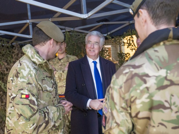  Defence Secretary Michael Fallon visited 1st Battallion The Royal Anglian Regiment at Woolwich Barracks in London to view a range of equipment and announce a £175 million investment to a UK company to provide enhanced communications kit to the UK Armed Forces.