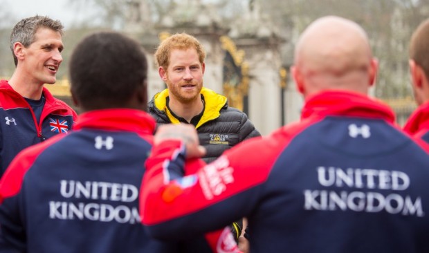 UK Captain Dave Wiseman introducing Prince Harry to the UK Invictus Team. The 110-strong team of wounded, injured and sick (WIS) personnel and veterans will represent the UK at the Invictus Games 2016 next month. Crown Copyright.