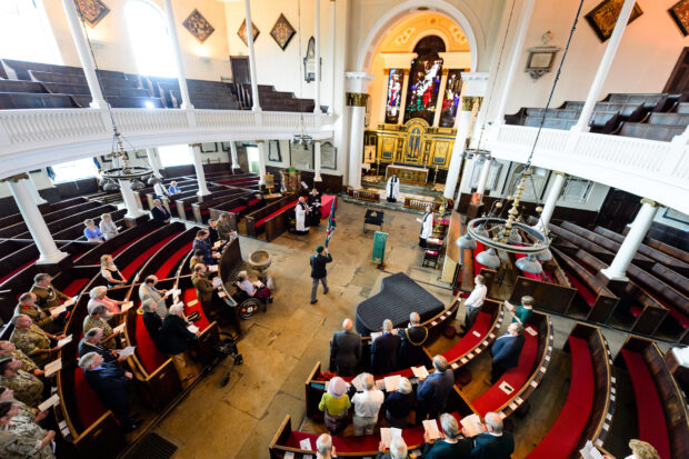 Shropshire's Civic Church  St. Chads Church in Shrewsbury is the first church in the UK to sign the Armed Forces Covenant. The Archbishops of Canterbury and York signed the Covenant in 2015 of behalf of the entire Church of England, but St Chads is the first individual church to follow their lead. Photographer: Cpl Timothy Jones RLC Crown Copyright 2016