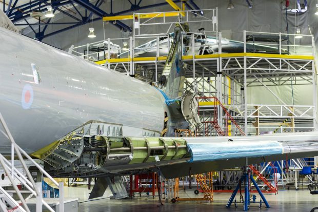Minister Harriett Baldwin announced a £131.5 Million support contract for the RAF's long range Sentinel surveillance aircraft.
