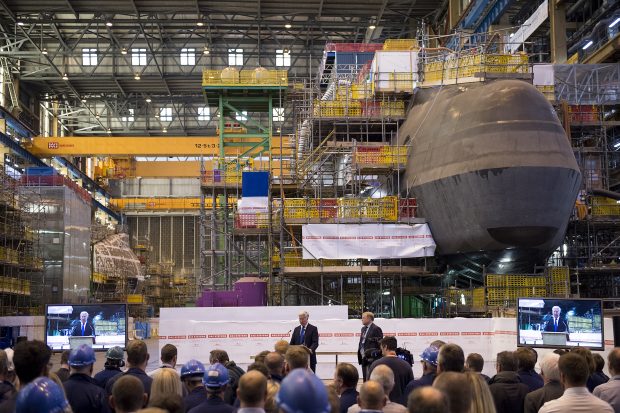 At a ceremonial event at the BAE Systems yard today in Barrow – the home of British submarine construction - Defence Secretary Michael Fallon began official manufacture work on the Successor programme.