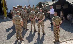 Armed Forces Minister Mike Penning MP meets with troops stationed in Cyprus