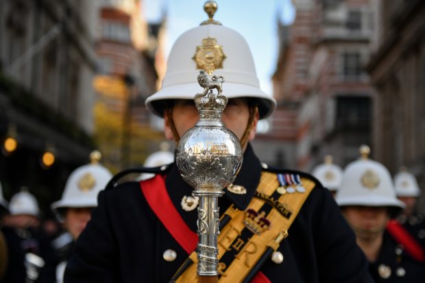 Image taking from the Remembrance Sunday ceremony at the Cenotaph of Whitehall. 