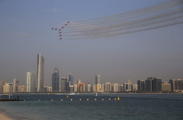 Red Arrows Display for Abu Dhabi's Weekend of Formula One
