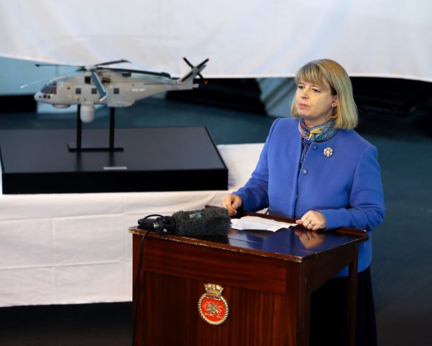 Minister of Events Procurement, Harriet Baldwin MP, visited HMS Drag to announce a £269 million deal for a new cutting-edge helicopter-borne surveillance system designed to protect Royal Navy ships, including the new Queen Elizabeth Class aircraft carriers.