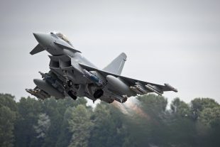 Royal Air Force Typhoon Quick Reaction Alert aircraft launched from RAF Coningsby yesterday. File picture. 