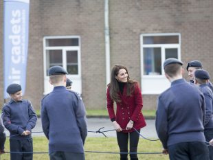 HRH the Duchess of Cambridge visits Royal Air Force Wittering, in her capacity as Royal Patron to the Air Cadet Organisation (ACO). 