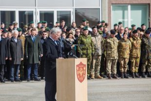 Defence Secretary Sir Michael Fallon today met UK troops deployed with NATO to Estonia. Picture: Estonian Defence Forces.