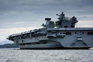 History was made as HMS Queen Elizabeth, the first QE Class aircraft carrier, set sail from Rosyth to commence first stage sea trials off the North-East of Scotland. Crown Copyright.