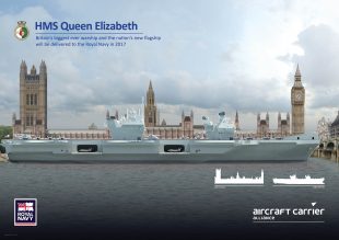 The largest and most powerful warship ever constructed for the Royal Navy weighs in at 65,000 tonnes and is 280 metres in length – that’s longer than the Houses of Parliament.