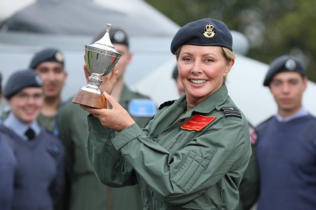 Celebrity Aviator Carol Vorderman  Receives Flying Award   Carol Vorderman, an honorary Group Captain and Ambassador for the RAF Air Cadets receives a prestigious aviation award. Crown copyright.