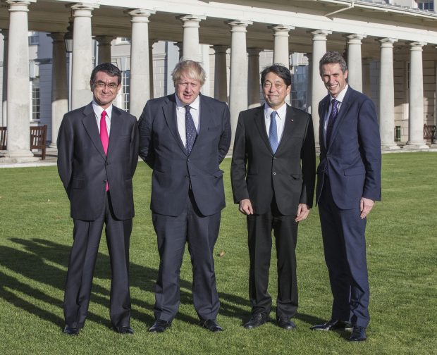 The Defence Secretary and Foreign Secretary met their Japanese counterparts at Greenwich Naval College. Crown copyright.