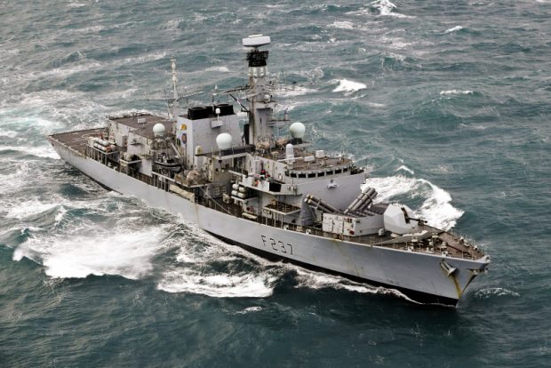 Pictured is HMS Westminster 30NM off the British coast. HMS Westminster carried out her first fleet ready escort duty of 2018. The ship and her crew escorted five Russian ships through the English Channel as they made their way home from the Mediterranean Sea. Russian supply ships.