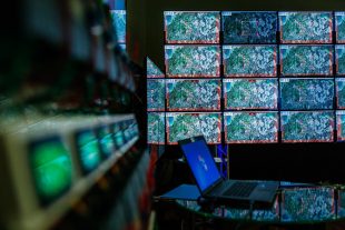 A variety of screens displaying military information 