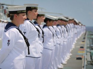 The UK’s new aircraft carrier, HMS Queen Elizabeth, has arrived in Mayport, Florida for her first ever visit to the USA, following her formal commission into the Royal Navy by her sponsor, Her Majesty, The Queen.