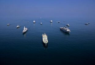 The Saif Sareea 3 maritime task group together at sea