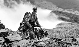 Staff and students from the Infantry Battle School on exercise