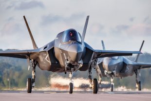 F-35B aircraft at RAF Marham.