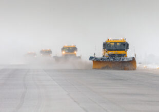 snow ploughs at RAF Brize Norton in Oxfordshire