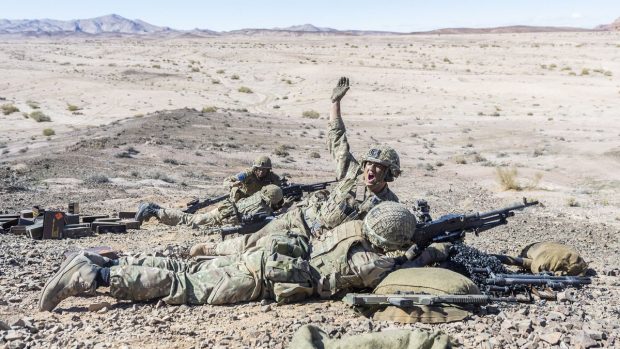 British Paratroopers of 'B' Company, 2nd Battalion The Parachute Regiment, have been working alongside Jordanian troops during Exercise Olive Grove.