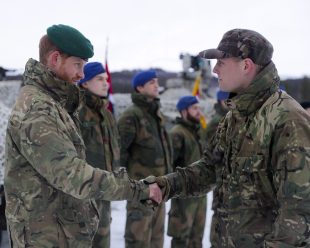 The Duke of Sussex visits the Commando Helicopter Force.