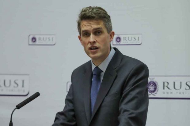 Defence Secretary Gavin Williamson delivered a keynote speech at RUSI. Crown Copyright.