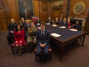The Royal Navy's Admiralty Board meet in Whitehall
