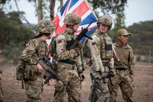 British soldiers on exercise in Australia