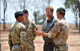 The Duke of Sussex meeting British Army personnel deployed to Malawi to train local counter-poaching rangers.